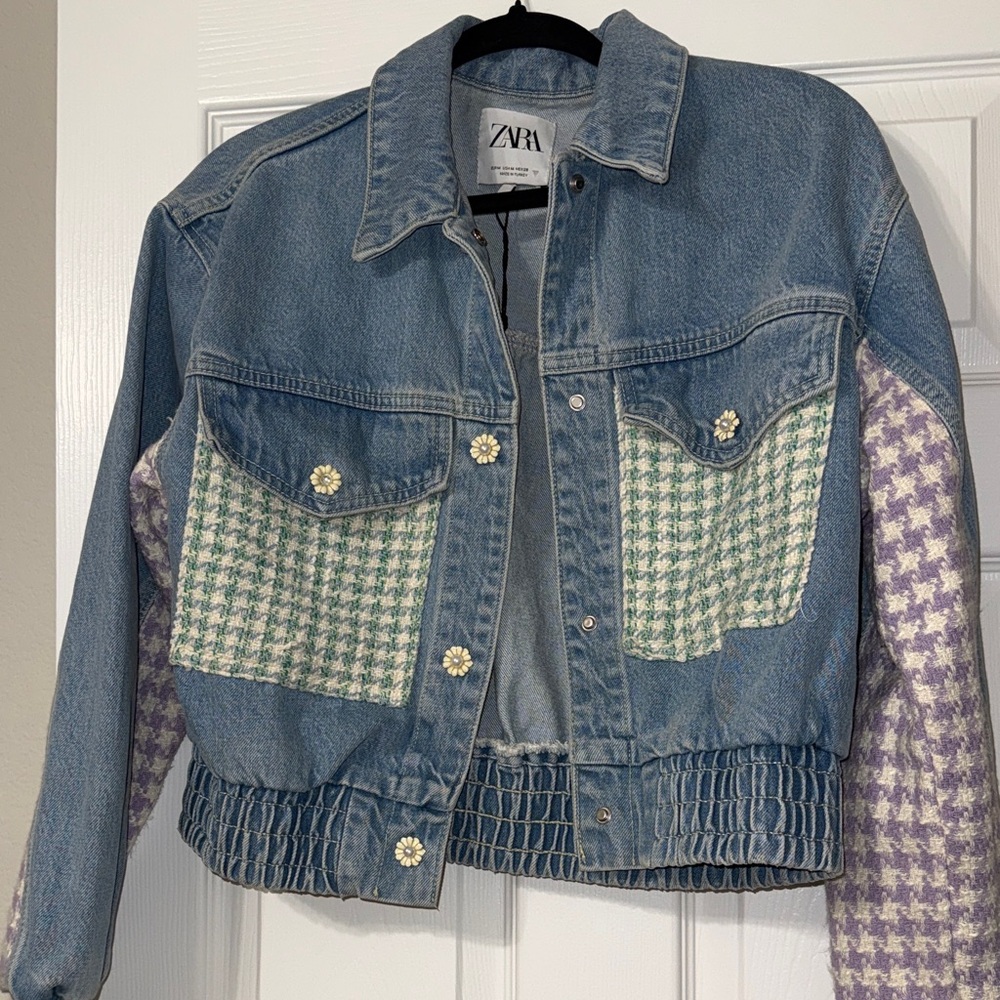 Zara Denim and Tweed Jacket